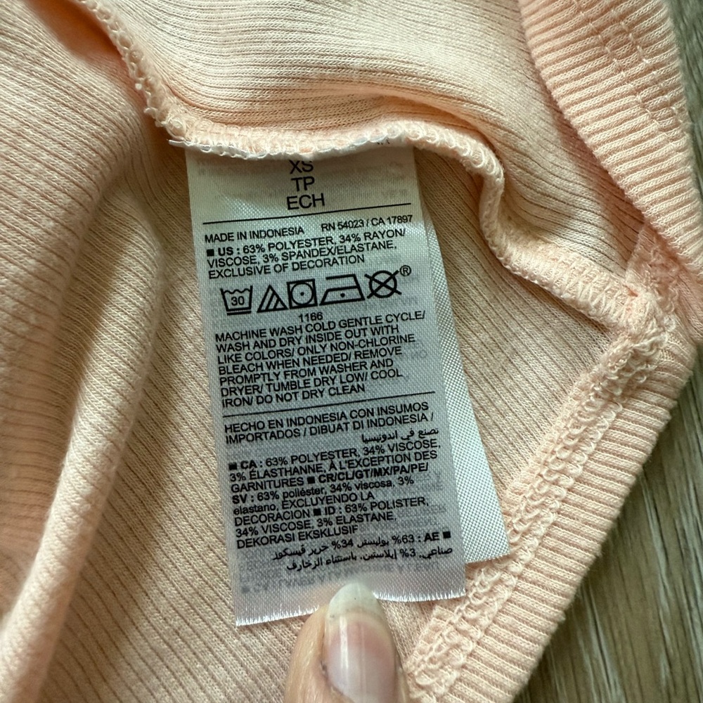 Light Pink Tank Top- Ribbed - Picture 8 of 10